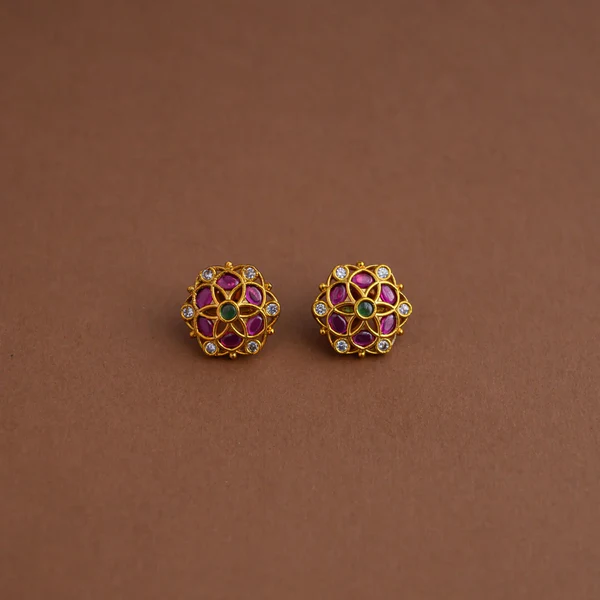 Kempu Floral Earstuds